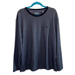 Michael Bastian Long Sleeve Tee l Pocket T-Shirt Charcoal Gray XXL